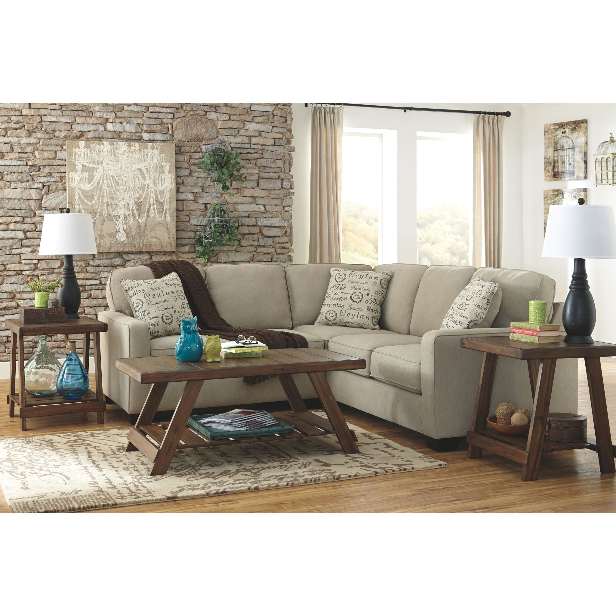 Alenya 2-Piece Modern Sectional Sofa Set with Reversible Chaise - Comfortable L-Shaped Couch for Living Room, Apartment & Small Spaces - Perfect for Family Gatherings, Movie Nights & Relaxation