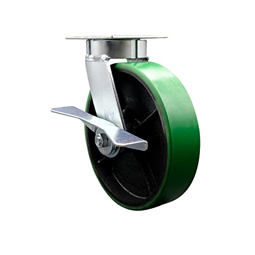 Swivel - Side Lock Brake - Green