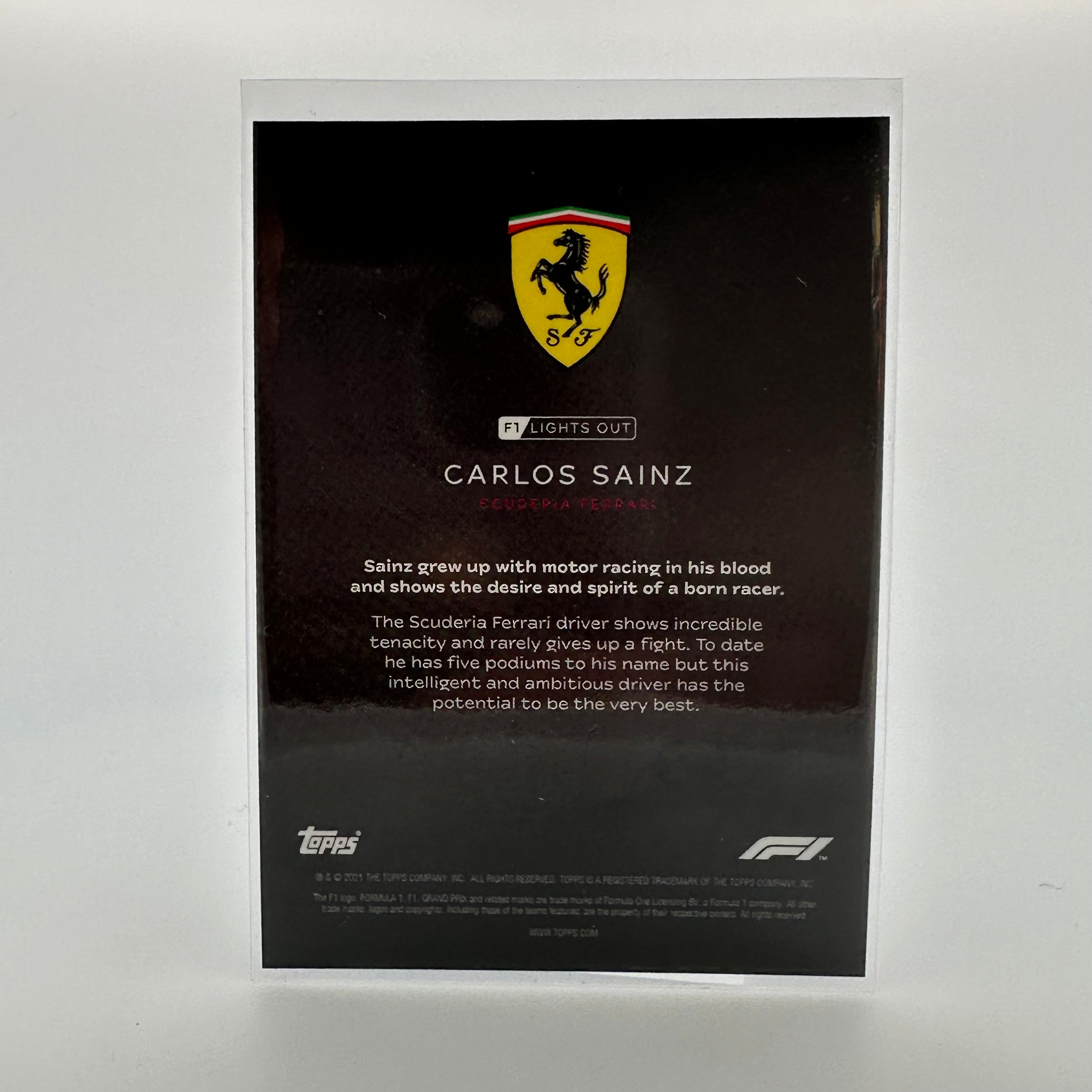 Carlos Sainz F1 Driver 31/50 Aqua Parallel Racing Card - Perfect for Collectors, Fans, and Sports Memorabilia Enthusiasts