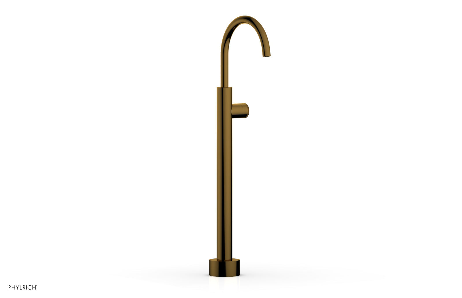 BASIC II Low Floor Mount Tub Filler with Knurled Handle - Model 230 44 04 - Perfect for Modern Bathroom Renovations and Spa-Like Shower Experiences