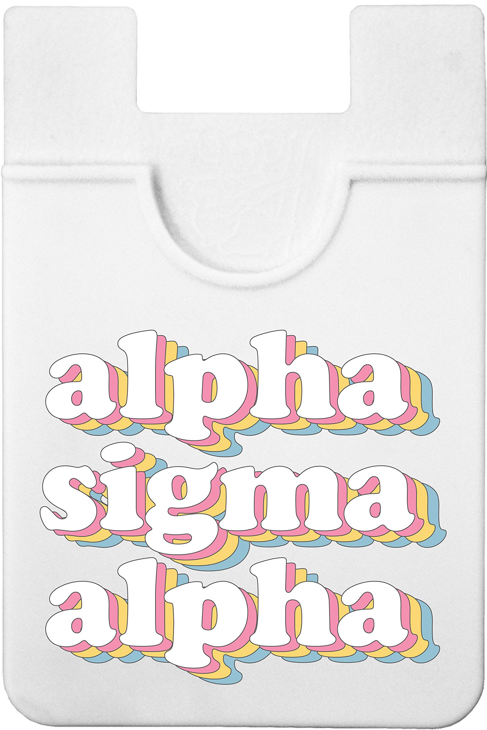 Alpha Sigma Alpha Koala Pouch - Retro Design Slim Card Holder for Phone Case | Ultra-Thin Phone Wallet Stick On for Credit Cards & Cash | Perfect for Sorority Sisters, College Students & Everyday Use