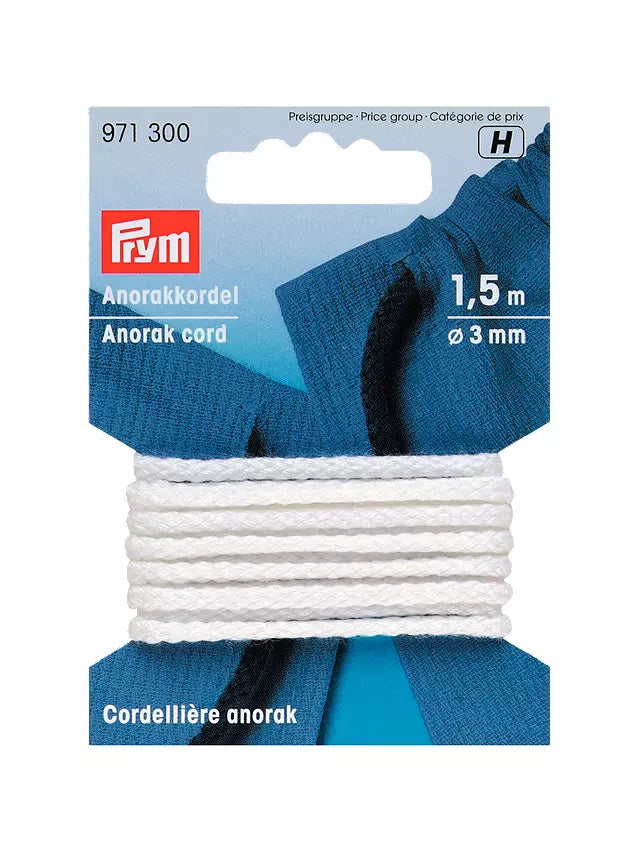 Prym 4mm White Braiding Cord - Premium Quality for DIY Crafts, Jewelry Making, and Macrame Projects