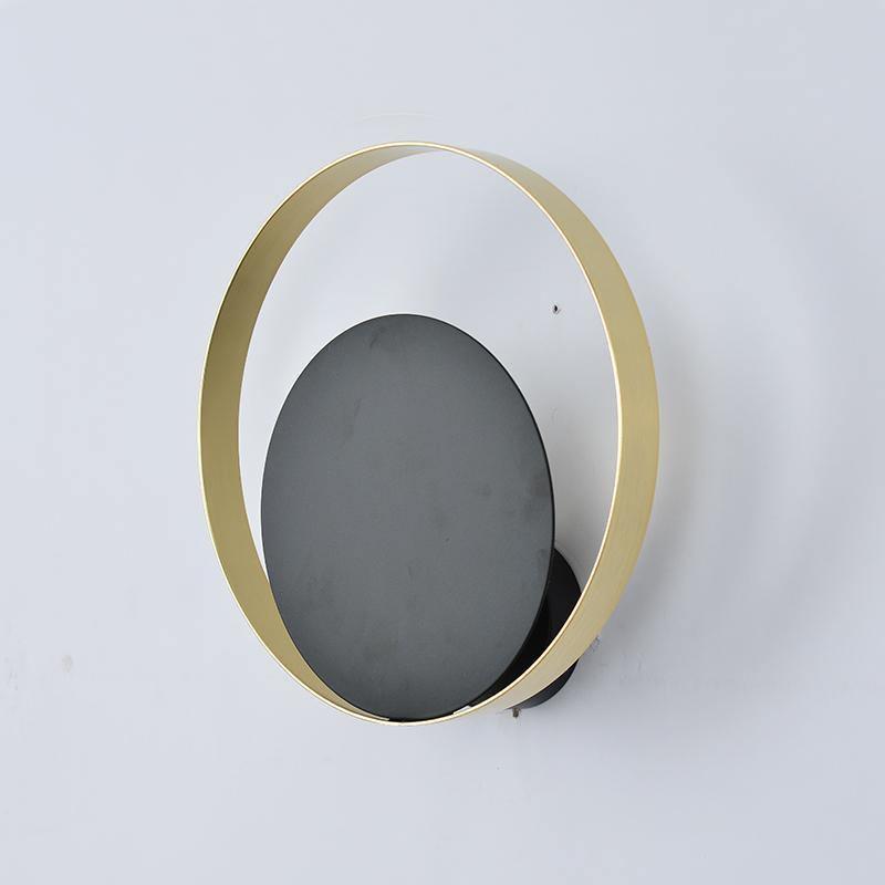Modern Circle Wall Lamp - Sleek LED Light Fixture for Bedroom, Living Room & Office - Energy Efficient Dimmable Ambient Lighting for Home Decor