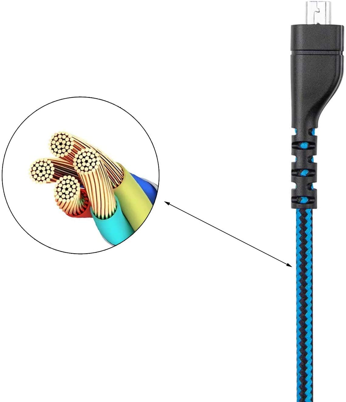 SteelSeries Arctis Replacement Audio Cable - Compatible with Arctis 3/5/7/Pro/Pro Wireless Gaming Headsets - 6.5ft (2m) Blue Aux Cable for PC, PS4, PS5, Xbox - Perfect for Gaming, Streaming & Music Listening