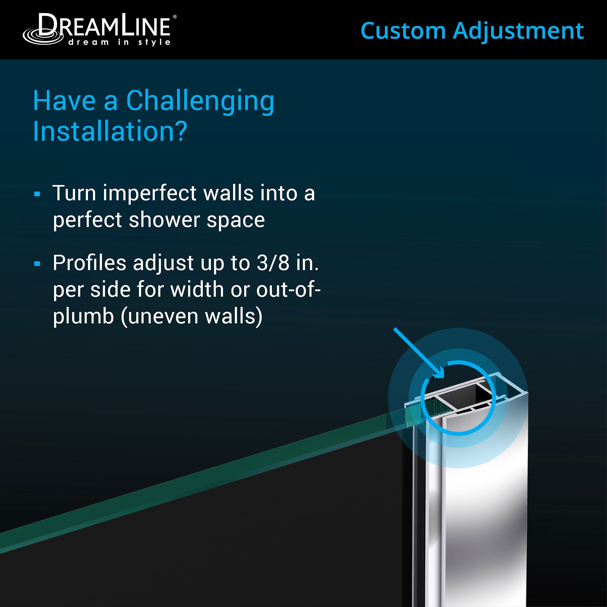 DreamLine Prism 40x40x74.75 Inch Frameless Pivot Shower Enclosure with SlimLine Base Kit - Modern Bathroom Upgrade for Small Spaces, Easy Installation & Leak-Proof Design