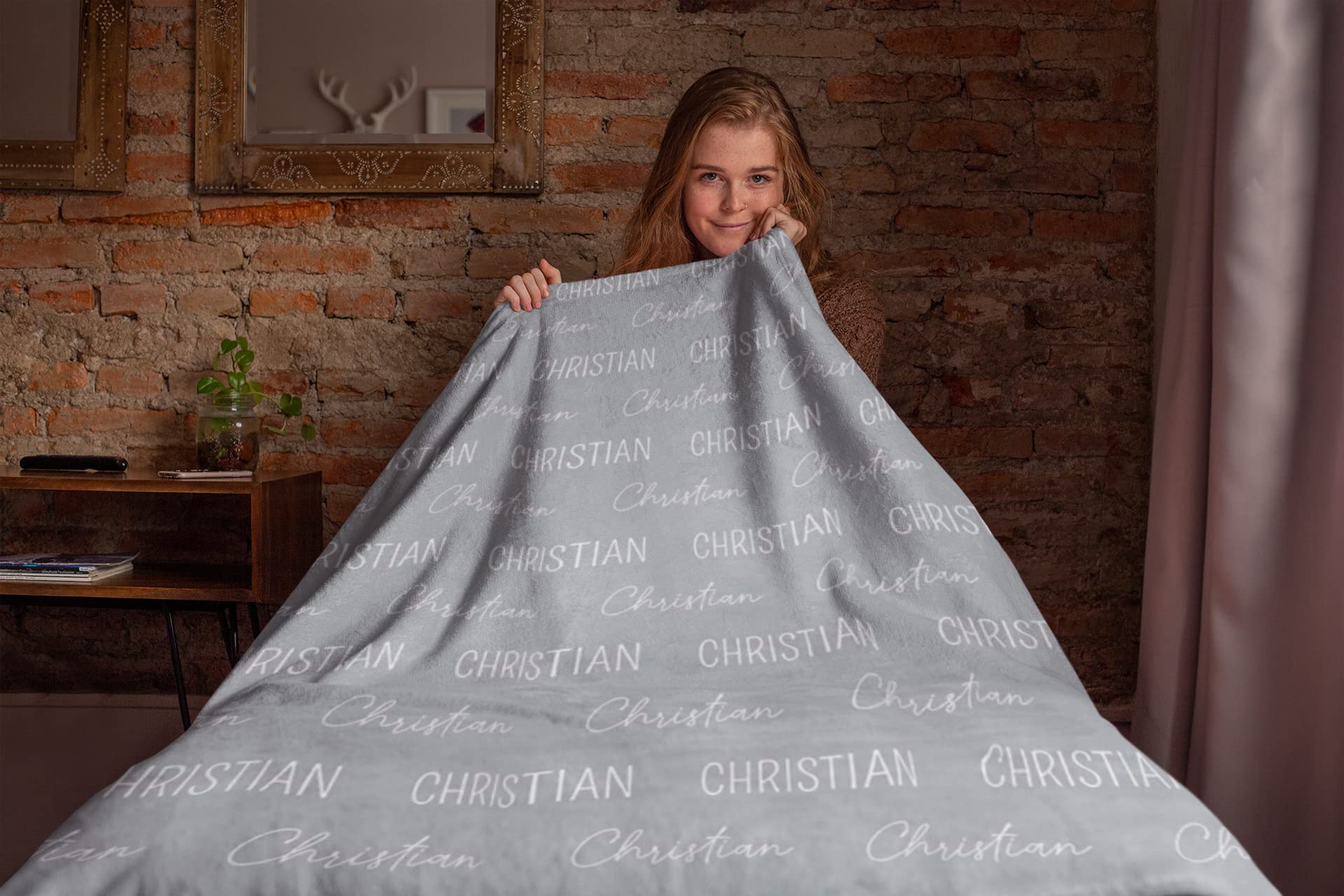 Personalized Baby Blanket with Name - Custom Newborn Gift for Boys & Girls, Birthday & Baby Shower Present - Soft & Cozy Blanket for Nursery, Stroller & Travel