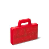 Lego Sorting Case To Go - Transparent Red Storage Box for Organizing Lego Bricks - Perfect for Travel, Home & Classroom Organization