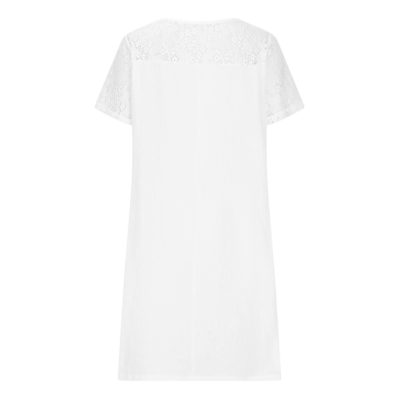 Ceboyel Women's Cotton Linen Boho Dress - 2025 Trendy V-Neck Short Summer Dress for Casual & Elegant Outfits | Perfect for Beach Vacations, Brunch Dates & Summer Parties