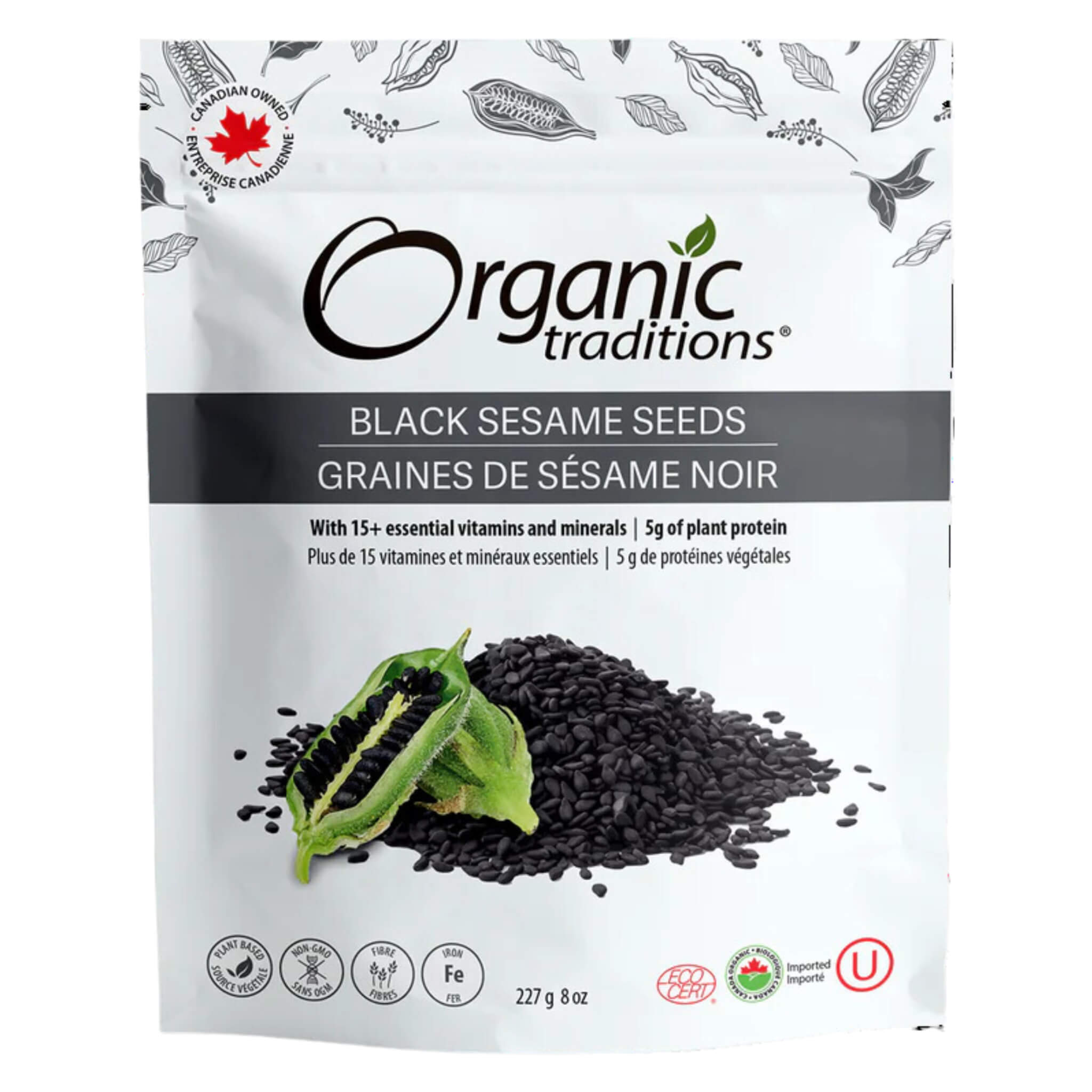 Organic Black Sesame Seeds - Premium Quality, Non-GMO, Gluten-Free - Perfect for Baking, Smoothies & Asian Cuisine