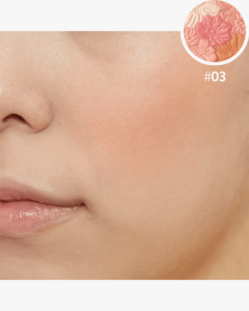 CANMAKE Glow Fleur Cheeks Blush - Japanese Creamy Cheek Color for Natural Flush, Long-Lasting & Buildable - Perfect for Daily Makeup & Special Occasions
