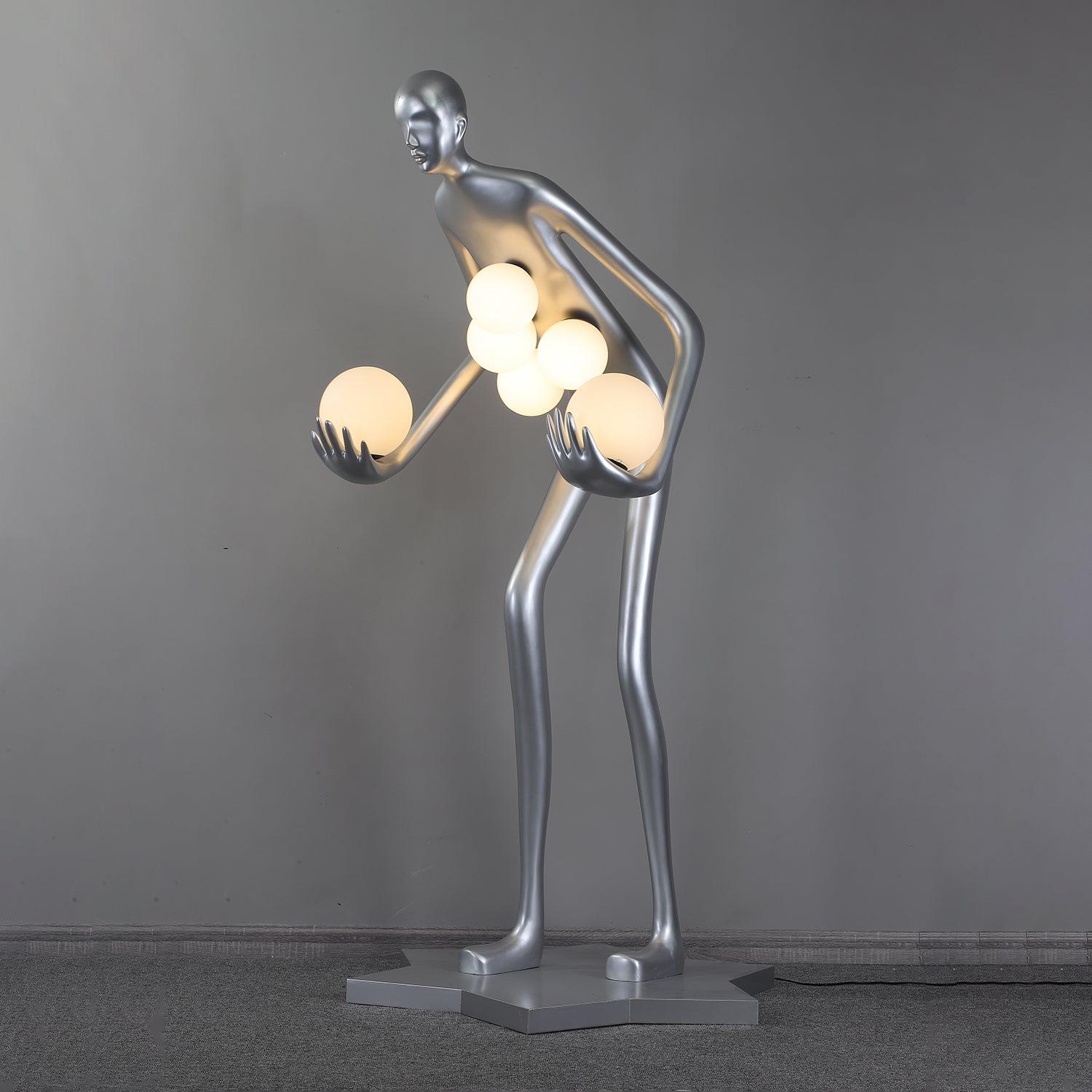 Celestial Guardian Sculpture Floor Lamp - Modern Home Decor, Feng Shui Statue, LED Lighting for Living Room, Bedroom & Office - Perfect for Meditation, Yoga & Relaxation Spaces
