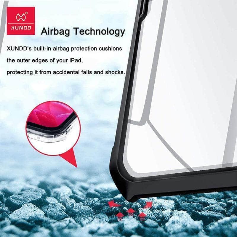 iPad Pro 2021 Case - Xundd Airbag Shockproof Clear Back Cover | Protective Cover for Work, Travel & Everyday Use