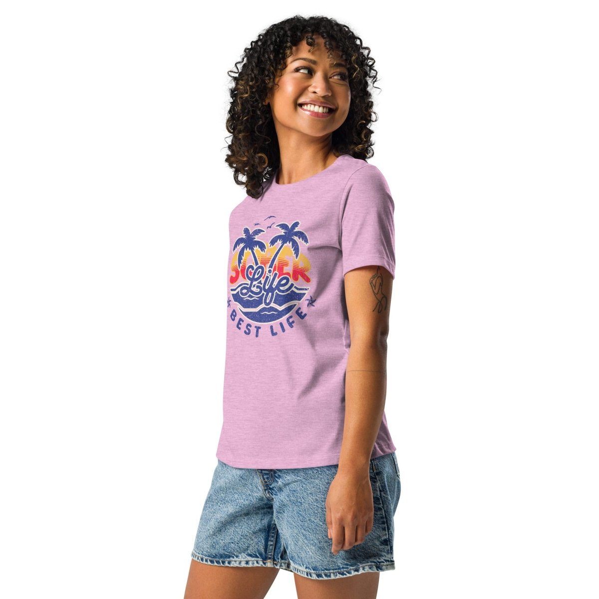 Sober Life Best Life Women's Relaxed T-Shirt - Comfortable Casual Tee for Everyday Wear & Sober Living Support