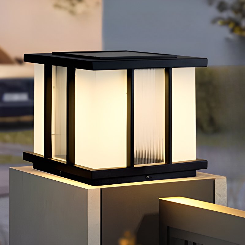 Modern Solar Cube Outdoor Lights - Waterproof LED Garden Lights for Patio, Yard, Pathway, and Landscape Lighting