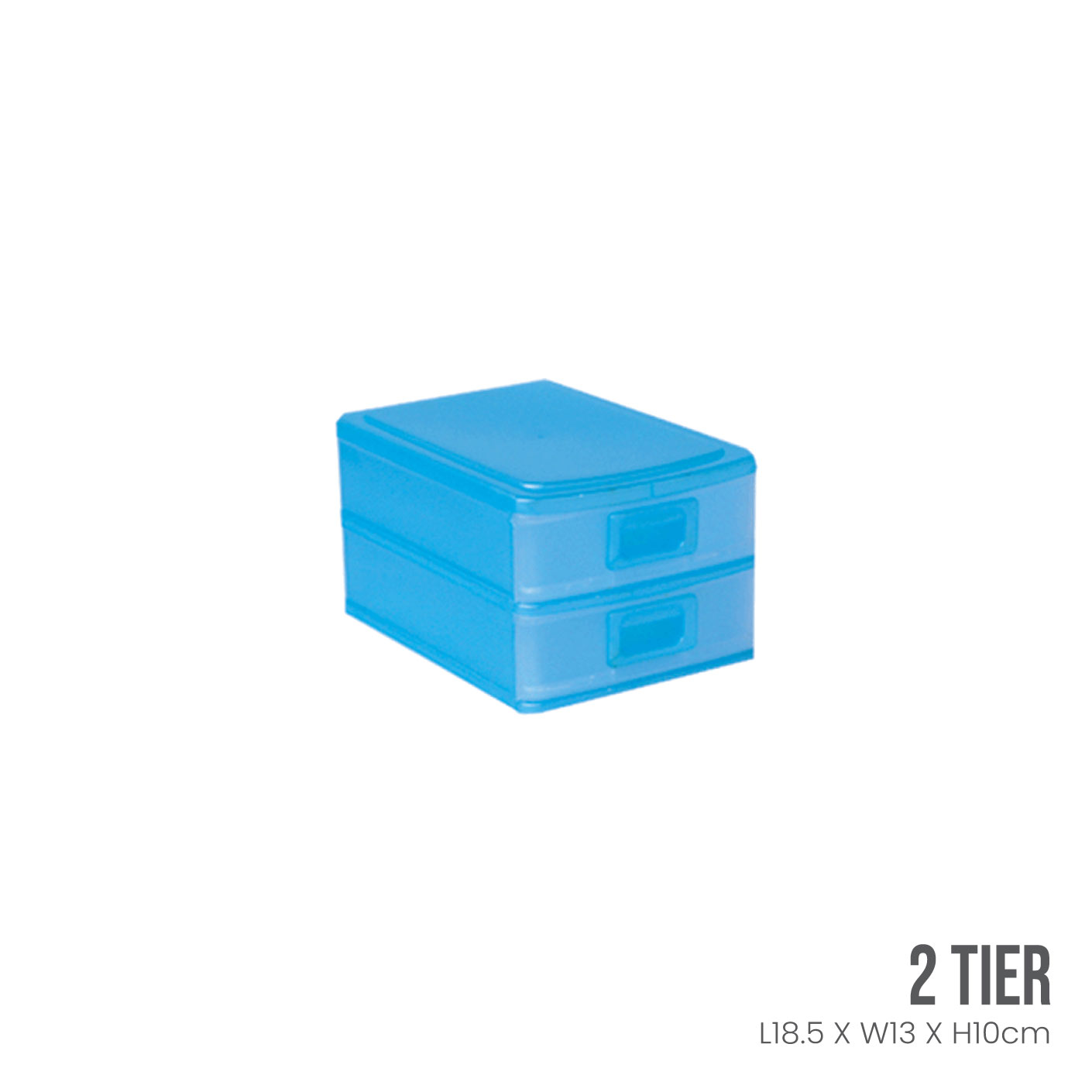 2 Tier Mini Drawer Organizer - Compact Storage Solution for Office, Bathroom & Bedroom - Perfect for Makeup, Jewelry & Small Accessories