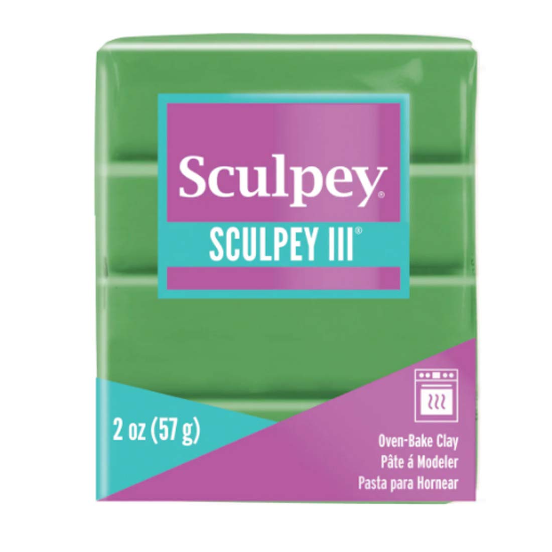 2oz. Sculpey III Oven-Bake Clay - String Bean Green Polymer Clay for DIY Crafts, Jewelry Making & Miniature Sculpting - Perfect for Artists, Hobbyists & Kids Projects
