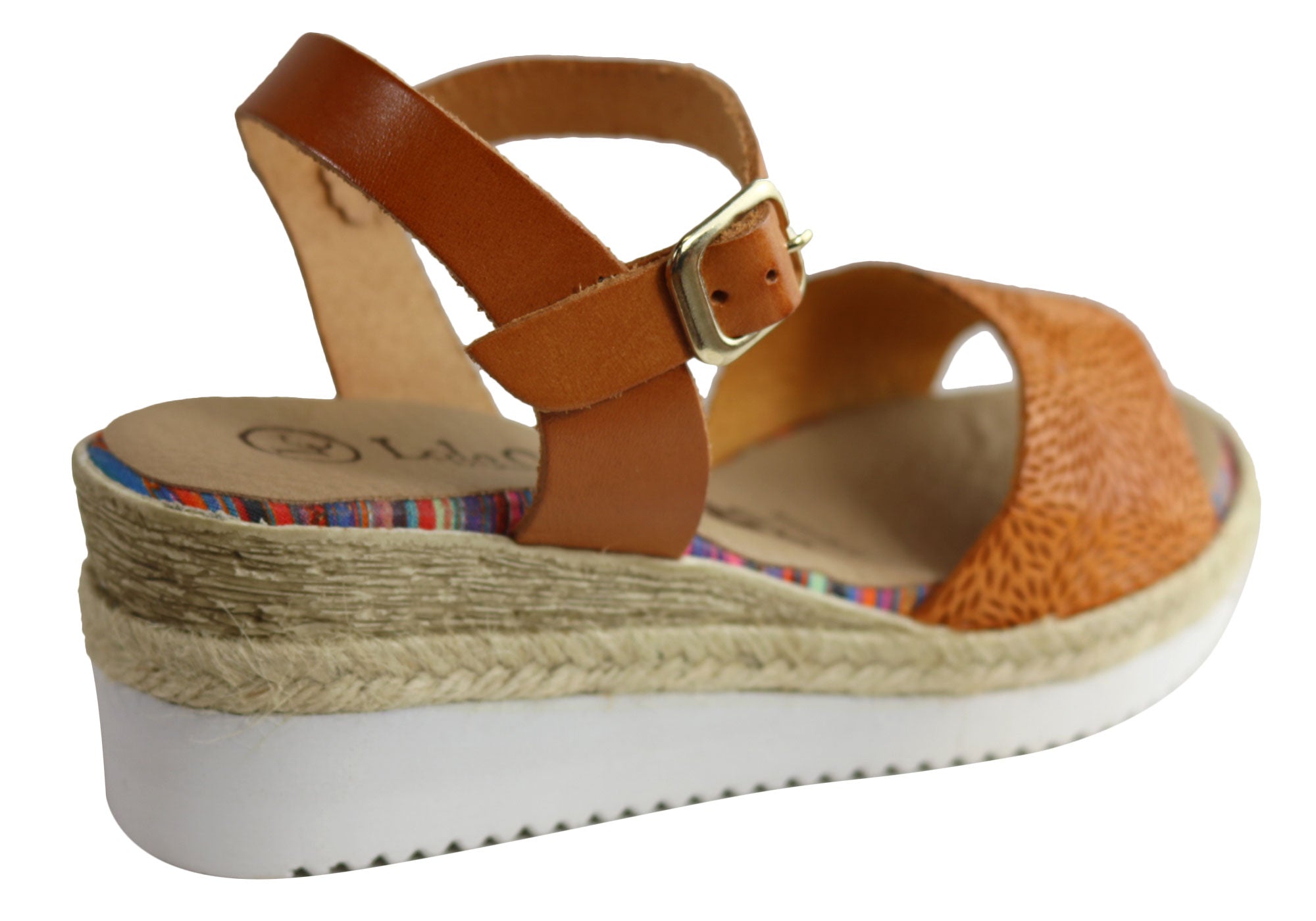 Lola Canales Regina Women's Comfort Leather Wedge Sandals - Handmade in Spain | Perfect for Summer, Beach & Casual Outings