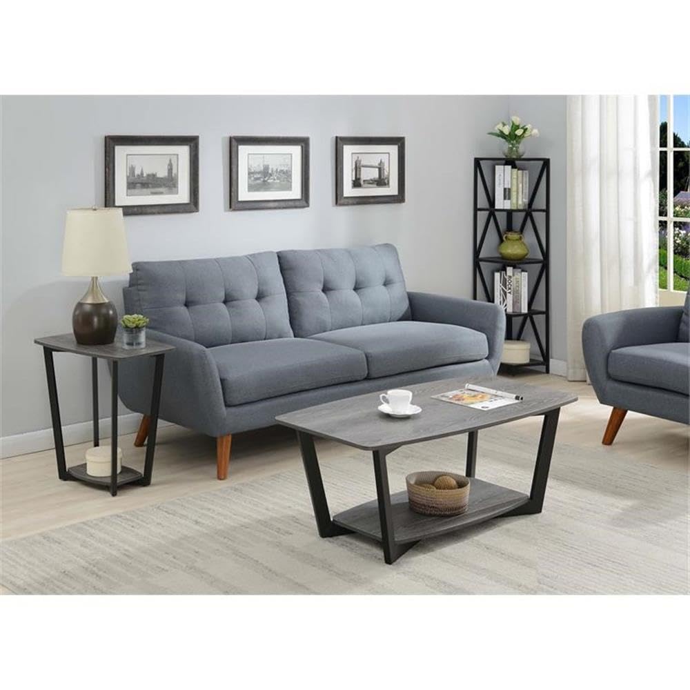 Pemberly Row Coffee Table - Driftwood Gray Wood Finish - Modern Living Room Furniture for Small Spaces & Home Decor