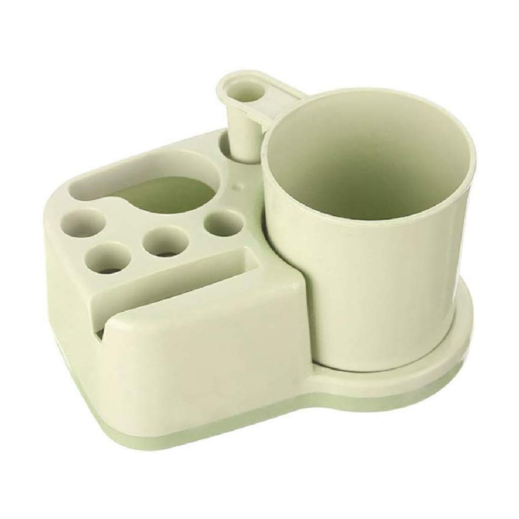 Creative Magnetic Wall Mounted Toothbrush Holder - Hidden Double Cup Design, Inverted Brushing Cup (Green) | Perfect for Bathroom, Kitchen & Travel Organization