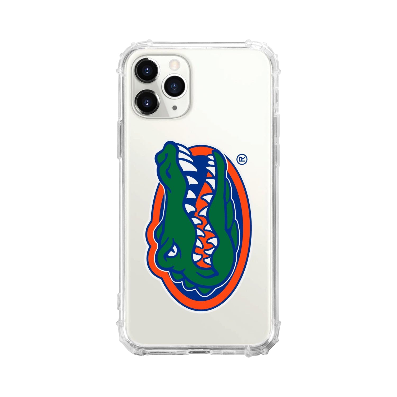 OTM Essentials Rugged Phone Case for iPhone 12/12 Pro - Shockproof Protective Cover with Reinforced Edges in Classic White | University of Florida Gators Design | Perfect for Outdoor Activities, Sports & Daily Use