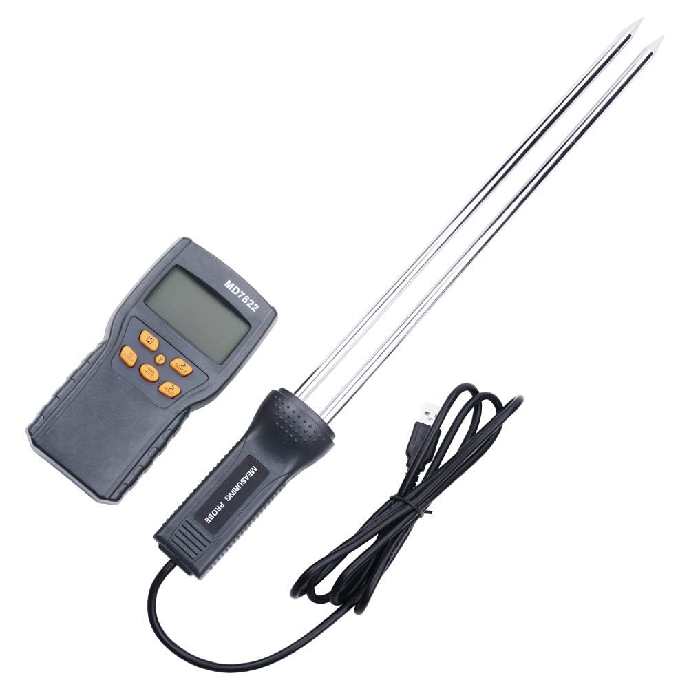 **Digital Wood Moisture Meter - Handheld Grain Moisture Tester with Probe for Lumber, Firewood & Building Materials | Perfect for Carpenters, Woodworkers & DIY Projects**
