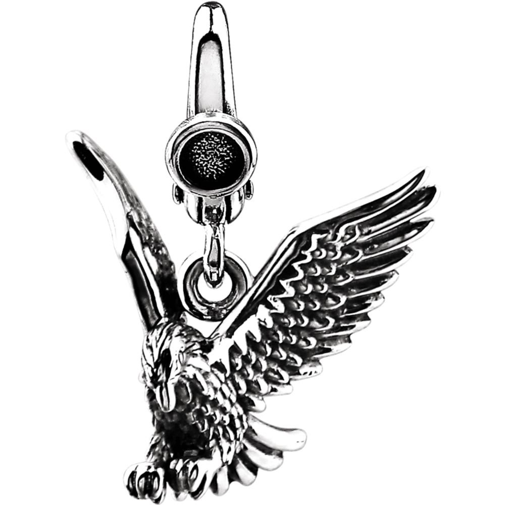 925 Sterling Silver American Eagle Charm Pendant Necklace - 20x15mm Polished Eagle Jewelry for Women | Perfect Gift for Birthday, Anniversary & Everyday Wear