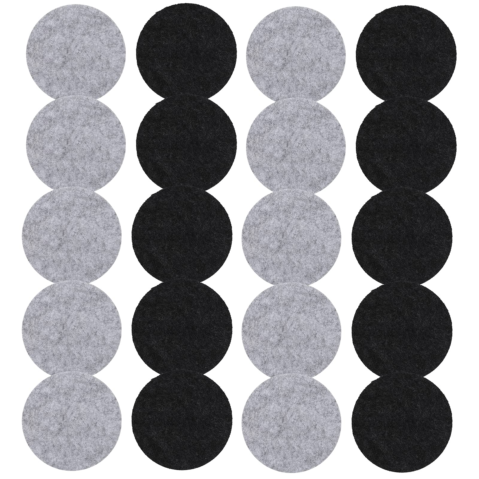 20-Piece Felt Coasters Set for Drinks - Double-Sided Non-Slip Cup Mats, Heat-Resistant Table Decor for Kitchen, Dining Room, Office - Perfect for Coffee, Beer, Wine & Hot Beverages - Ideal Home Warming Gift
