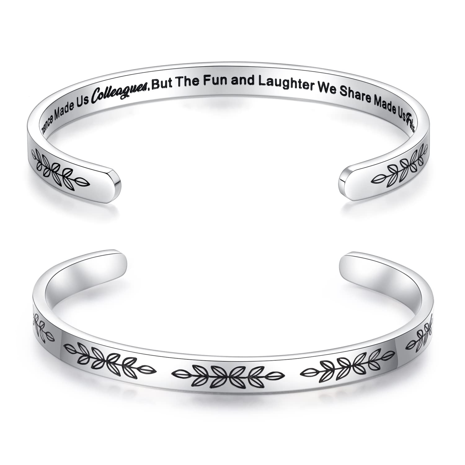 USANGERS Personalized Cuff Bracelets for Women & Teen Girls - Inspirational Stainless Steel Jewelry - Christmas & Birthday Gifts for Her - Perfect for Everyday Wear, Special Occasions & Gift Giving