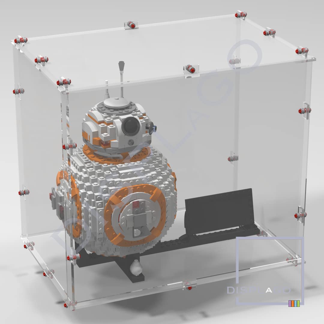 Premium LEGO® UCS BB-8 (75187) Display Case - Clear Acrylic Showcase for Star Wars Collectible with Dust Protection | Perfect for Home Decor, Office Display & Gift for LEGO Fans