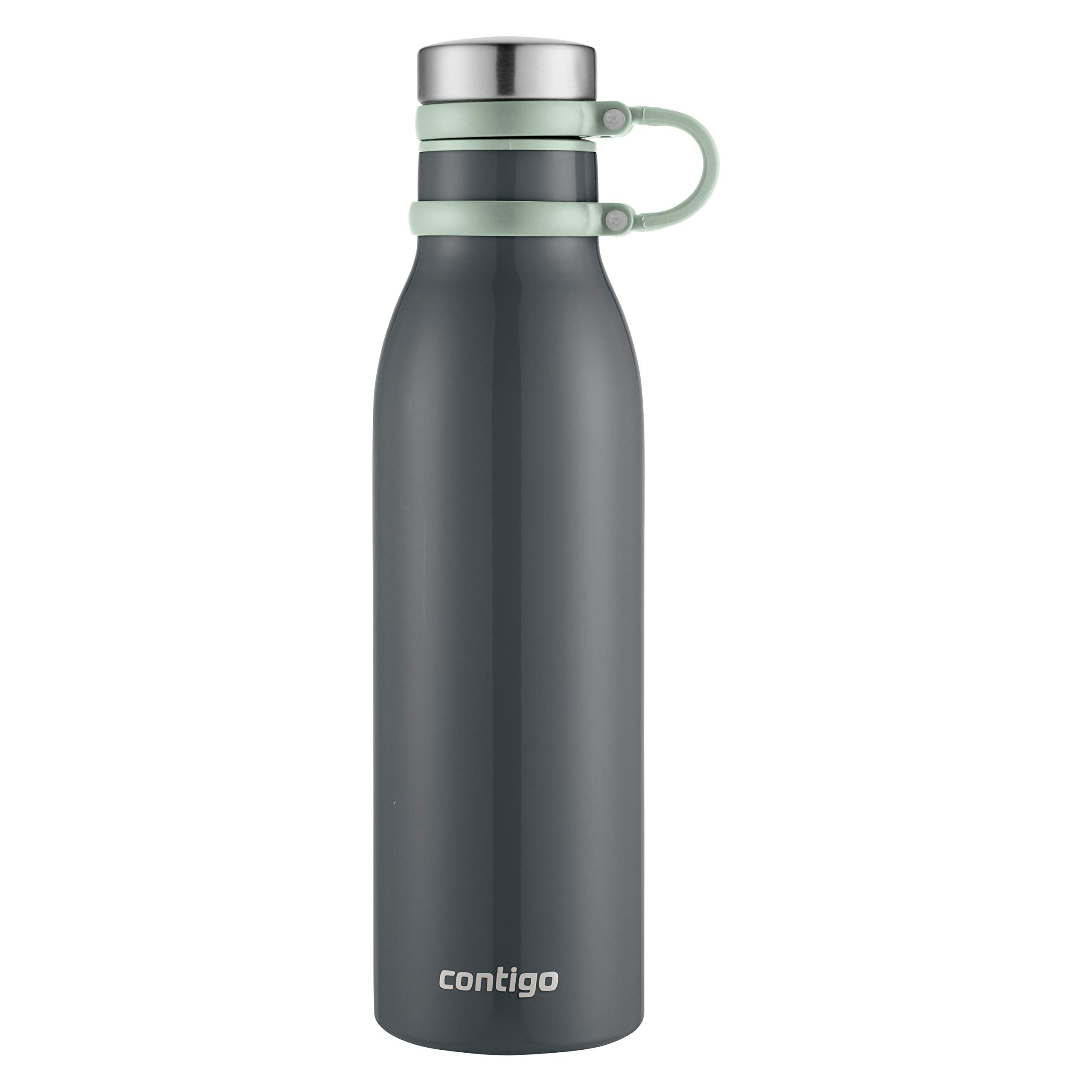 Contigo Couture Vacuum Insulated Stainless Steel Water Bottle - 20oz Leakproof Thermos for Hot & Cold Drinks - Gym, Hiking, Office & Travel Essentials - Metallic Mussel Color