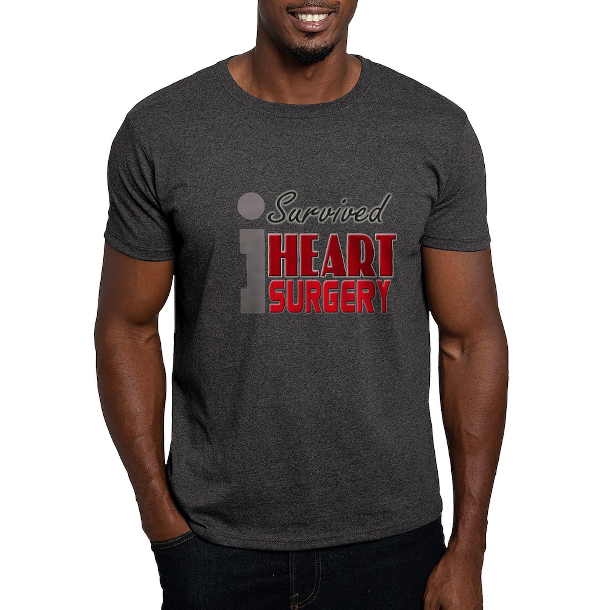 Heart Surgery Survivor T-Shirt for Men - 100% Cotton Dark Graphic Tee | Comfortable & Durable Casual Wear for Everyday Use