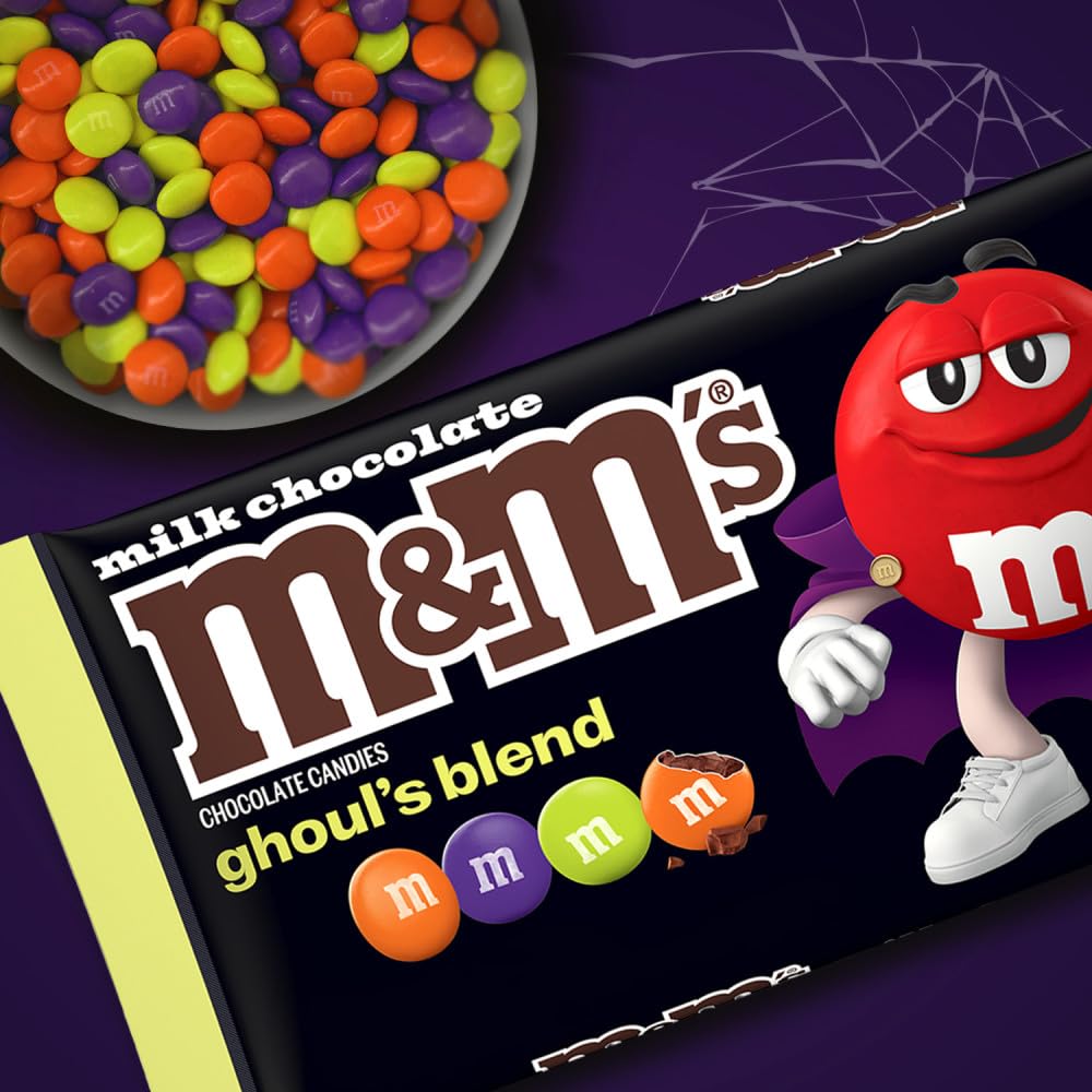 M&M'S Ghoul's Mix Milk Chocolate Halloween Candy Bag - 10 oz | Bulk Halloween Treats for Trick or Treating, Party Favors & Holiday Snacking