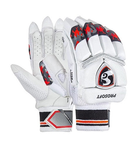 SG Prosoft Adult Cricket Batting Gloves - Premium Leather Protection for Cricket Players - Perfect for Practice & Matches