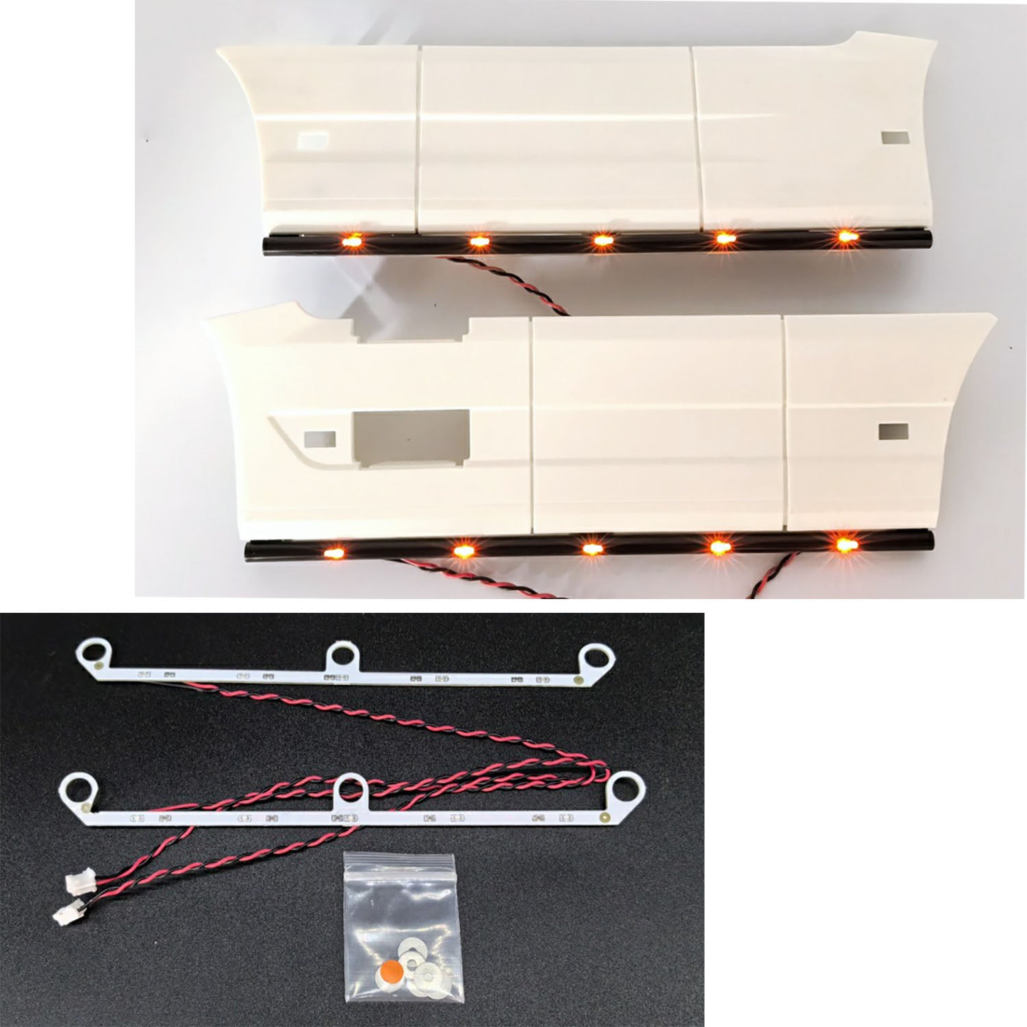 LED Side Light Board Bottom Lamp PCB for 1/14 RC Tractor Car 56375 FHL16 XL 750 Remote Control Model - DIY Upgrade for RC Cars, Trucks & Construction Vehicles - Perfect for Night Racing and Off-Road Adventures