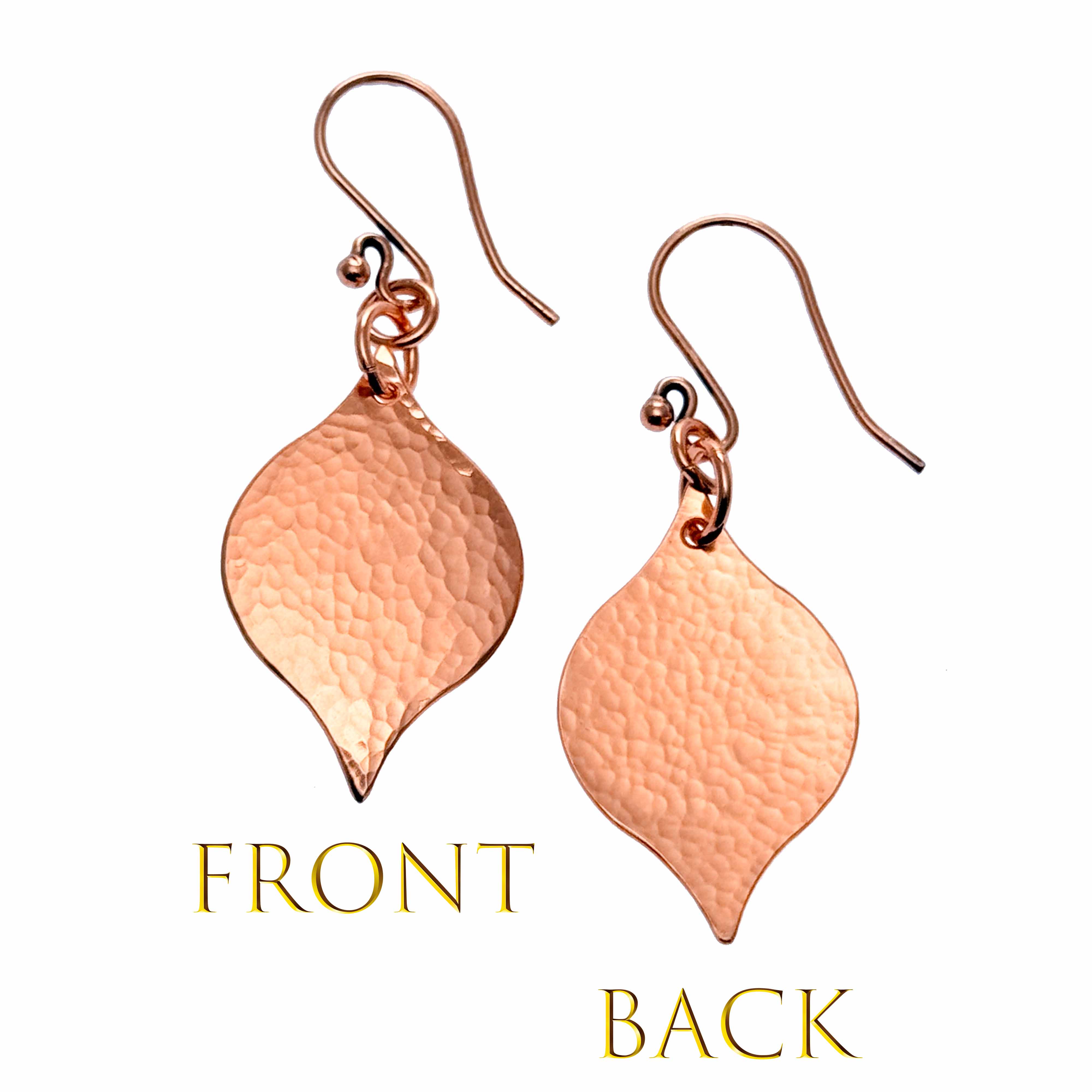 Handmade Hammered Copper Marrakesh Drop Earrings for Women - Boho Chic Moroccan Style Jewelry - Perfect for Weddings, Parties & Everyday Wear
