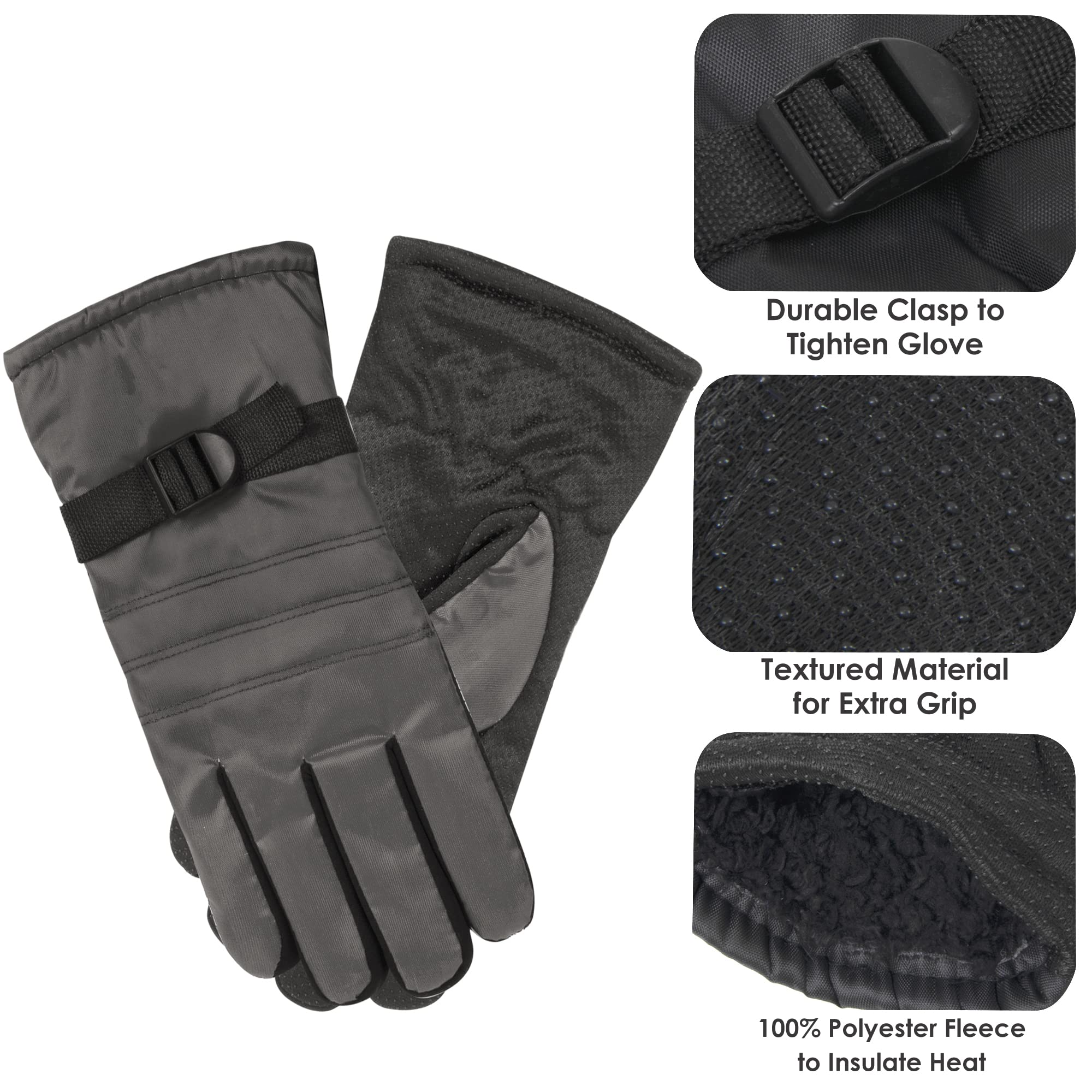 Windproof Waterproof Insulated Winter Gloves for Men & Women - Extreme Cold Weather Thermal Gloves for Skiing, Snowboarding, Hiking & Outdoor Activities