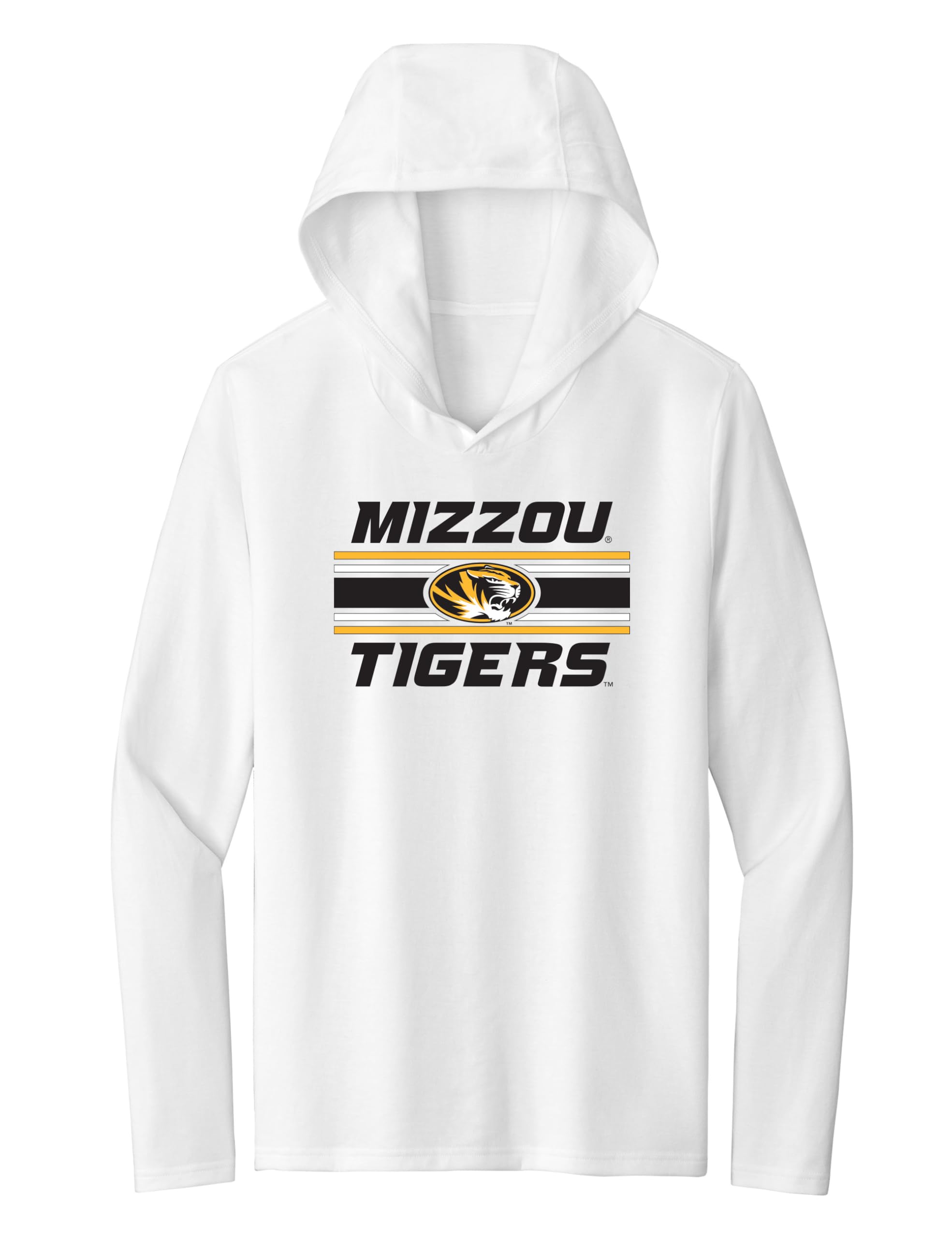 CornBorn Women's Missouri Tigers Long Sleeve Hooded T-Shirt - Comfortable College Fan Apparel for Game Day, Tailgating & Casual Wear