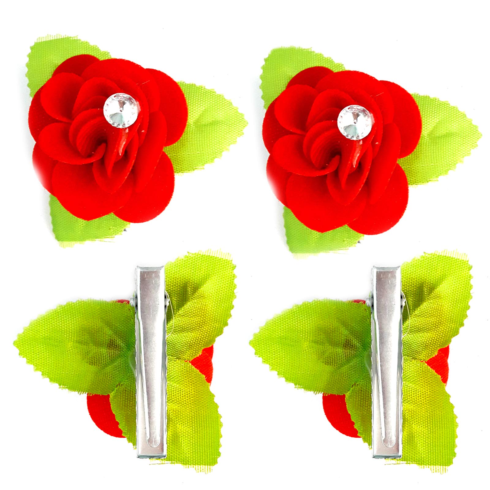 Rapidsflow Hair Clips Set - 6pc Flower Hair Accessories for Women & Girls - Perfect for Parties & Weddings