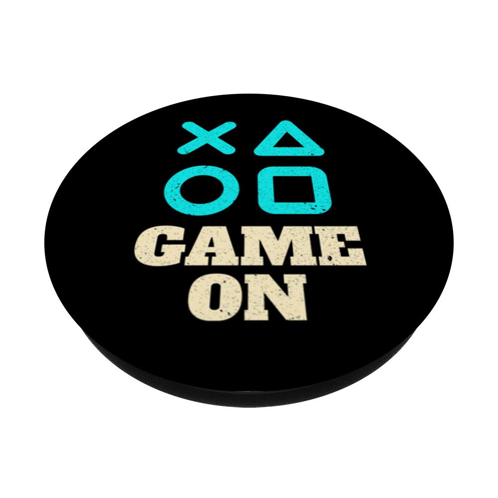 Game On Video Gamer Gaming PopSockets PopGrip - Swappable Phone & Tablet Grip for Gamers | Perfect for Mobile Gaming, Streaming & Esports Enthusiasts