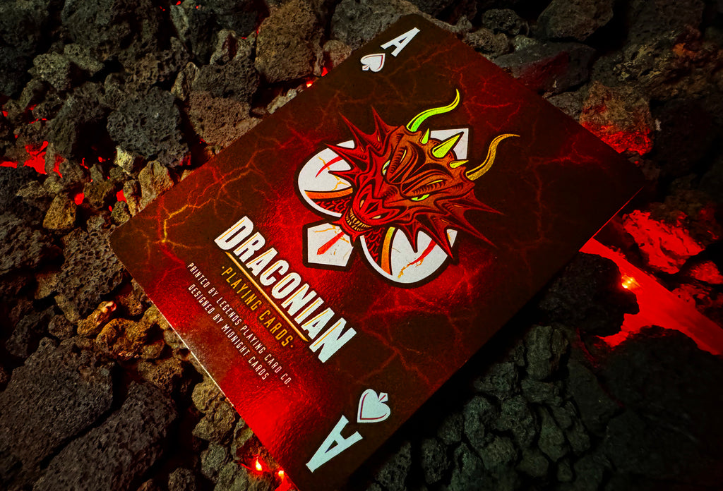 Premium Draconian Crimson Playing Cards - High-Quality Poker Deck for Magic Tricks, Cardistry & Casino Games - Perfect for Professional Magicians & Card Enthusiasts