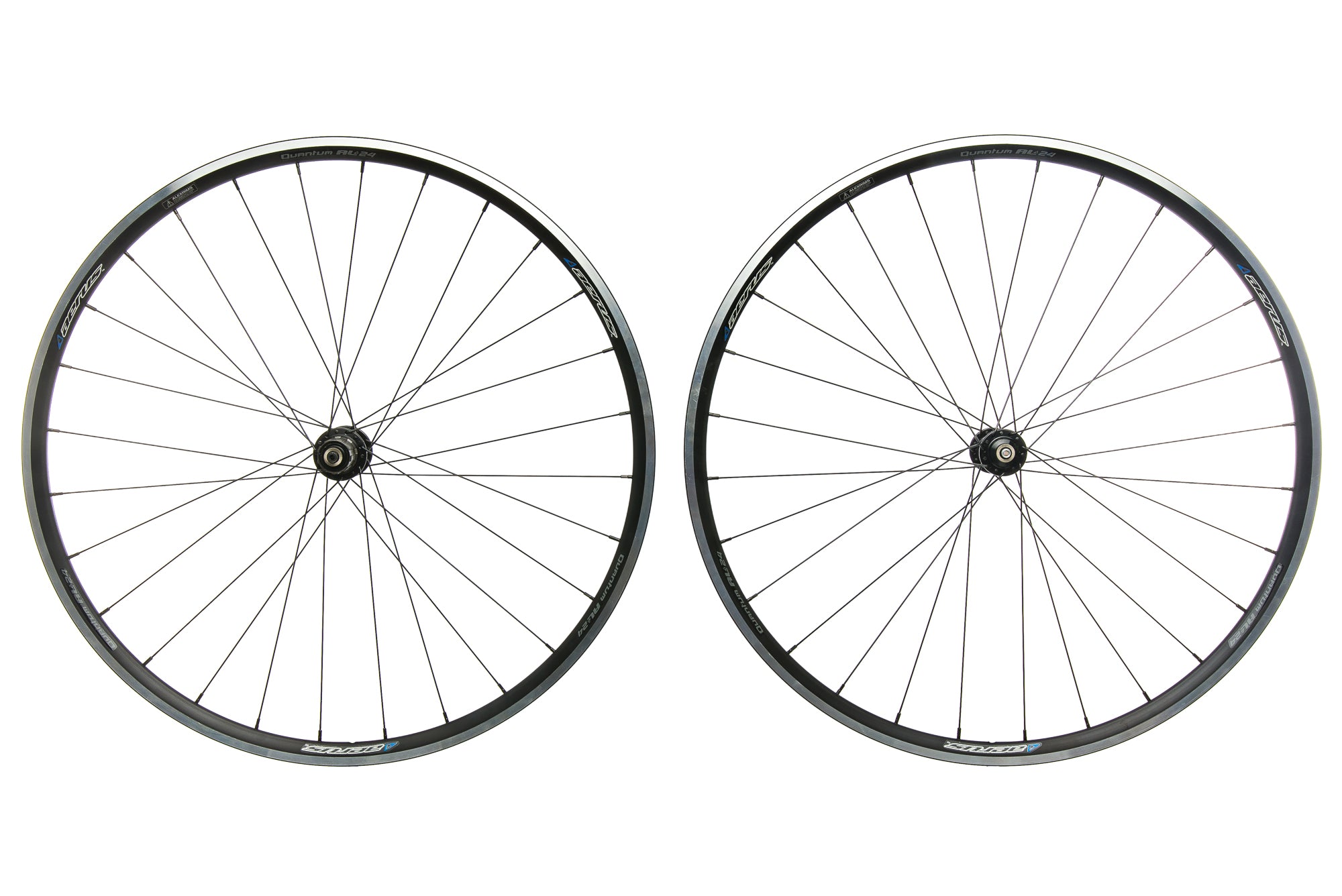 Aerus Quantum AL24 700c Aluminum Clincher Wheelset - Lightweight Road Bike Wheels for Racing & Training | Compatible with Shimano/SRAM