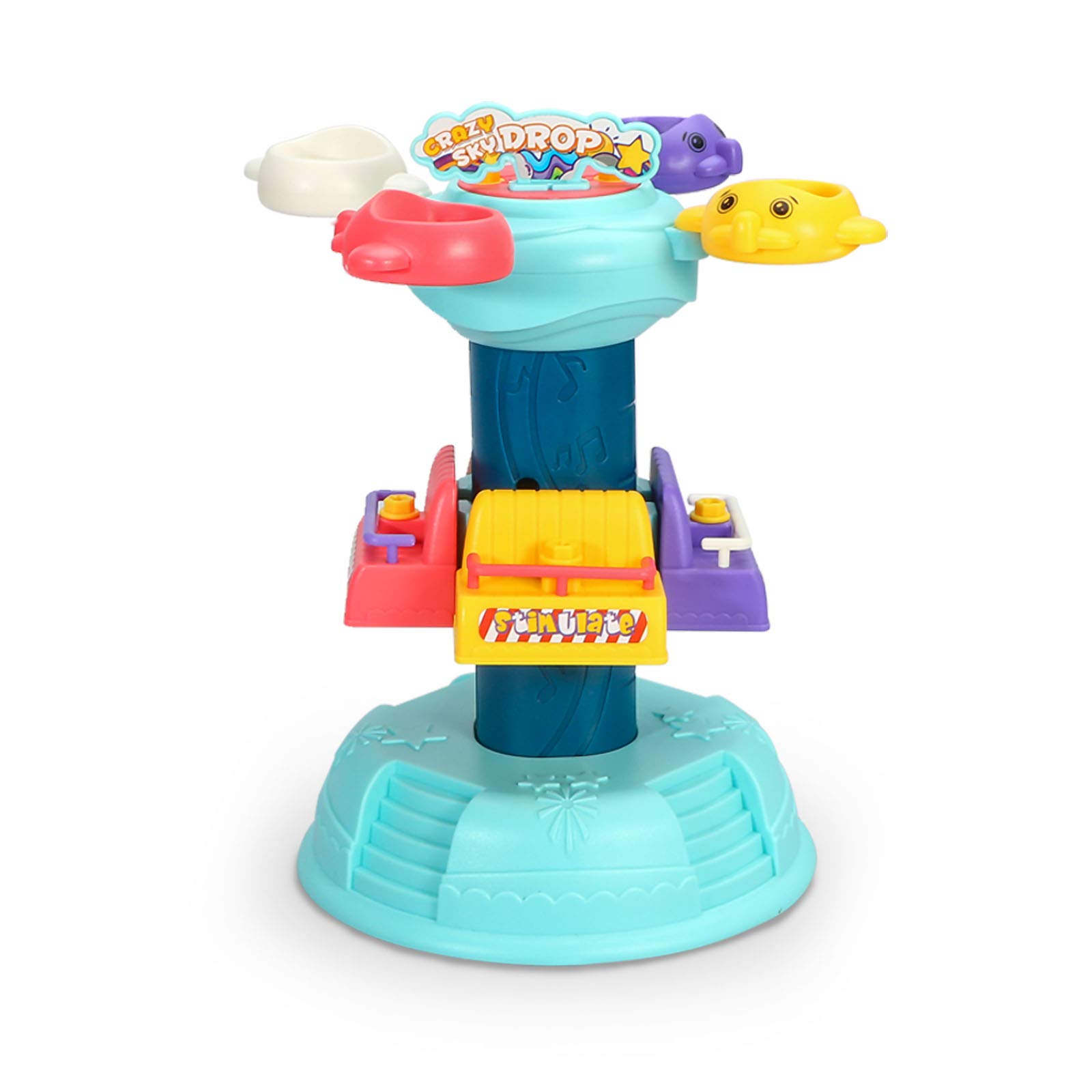 COGO MAN Amusement Park Techno Jump & Crazy Sky Drop STEM Building Toy for Toddlers - DIY Assembly Take Apart Learning Toy, Best Gift for Kids | Fun Indoor Play & Educational Activity