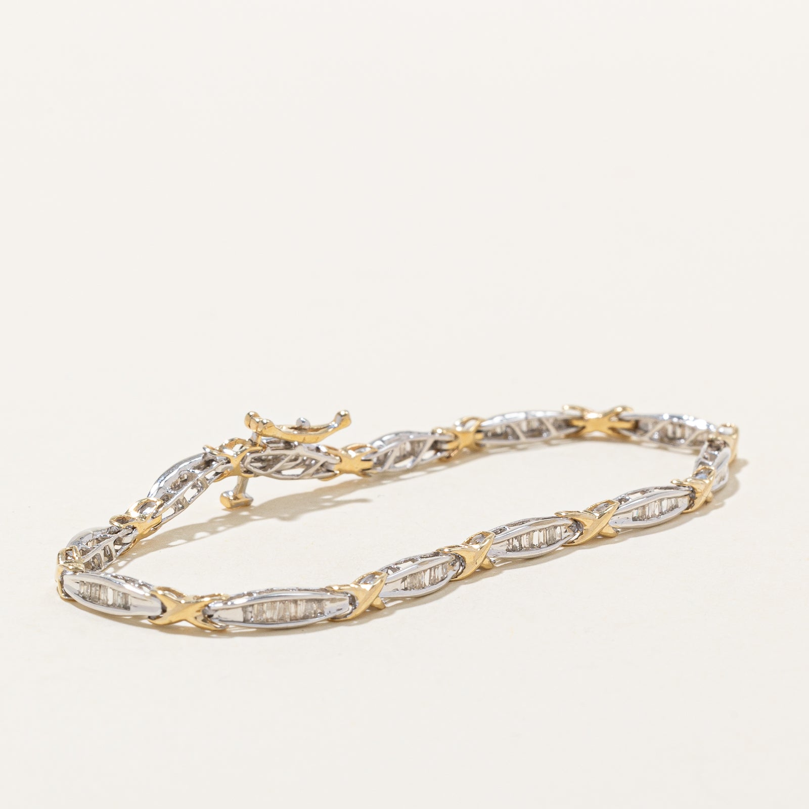 Two Tone Gold Channel Set Diamond Bracelet | 0.50ctw | 7 Inches | Elegant Jewelry for Women | Perfect for Weddings, Anniversaries & Special Occasions