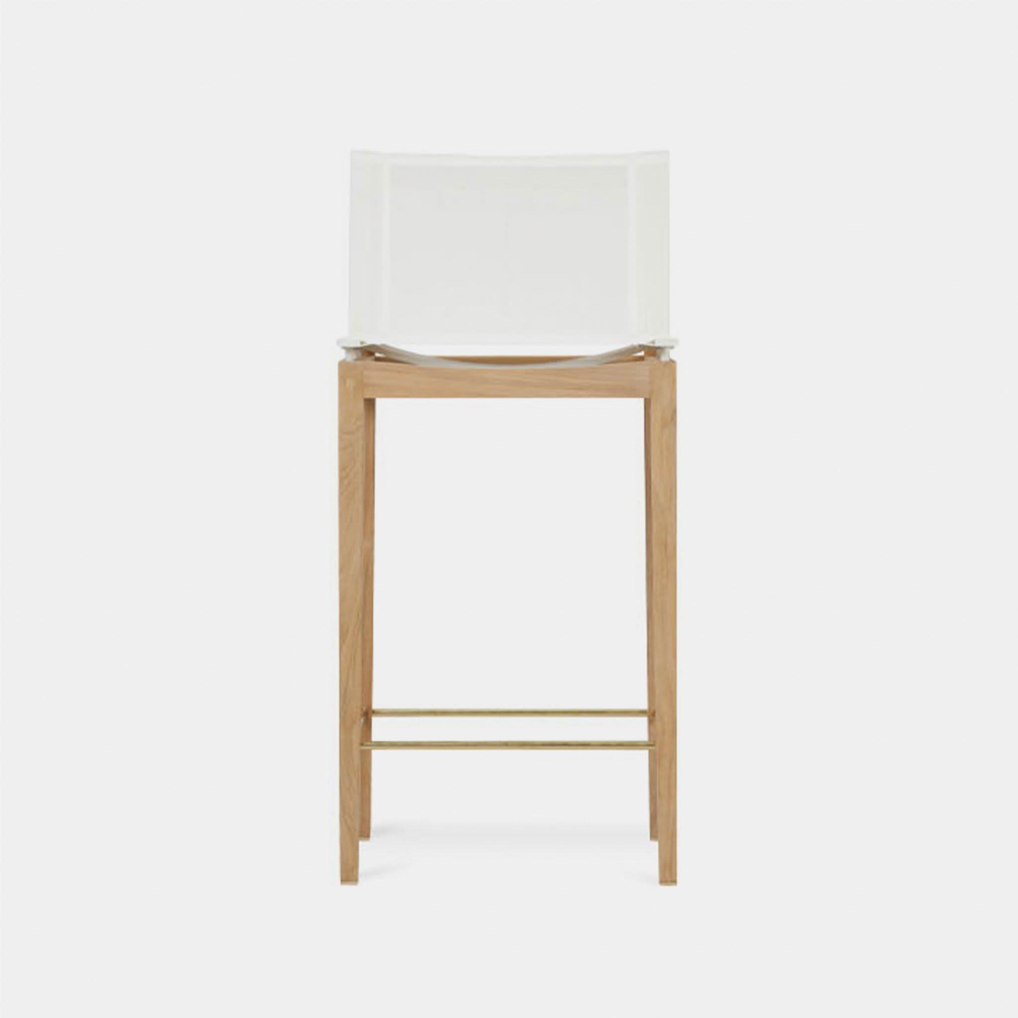 Premium Byron Teak Bar Stool - Durable Solid Teak Wood Counter Height Stool with Backrest - Perfect for Kitchen Islands, Home Bars & Outdoor Patio Furniture