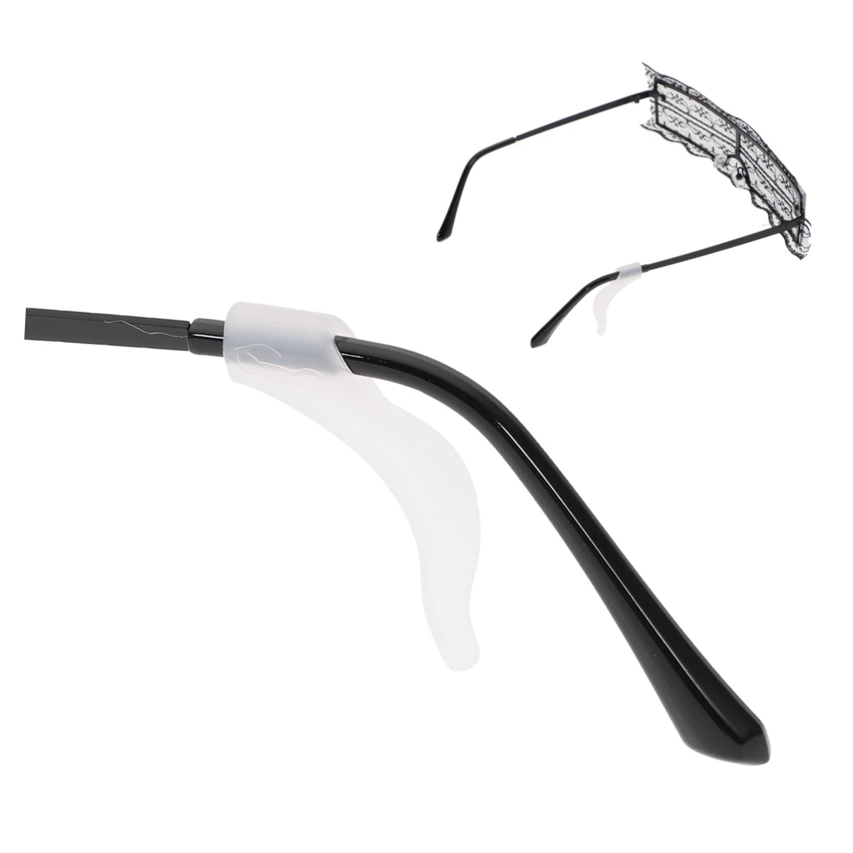 Lurrose 80 Pairs Non-Slip Glasses Grips - Silicone Eyeglass Holders for Kids & Adults, Anti-Slide Temple Tips, Nerd Wax & Glasses Strap Accessories - Perfect for Reading, Sports & Daily Wear