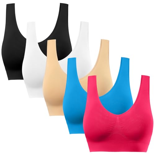 J-5 Pack Black+white+nude+blue+rose