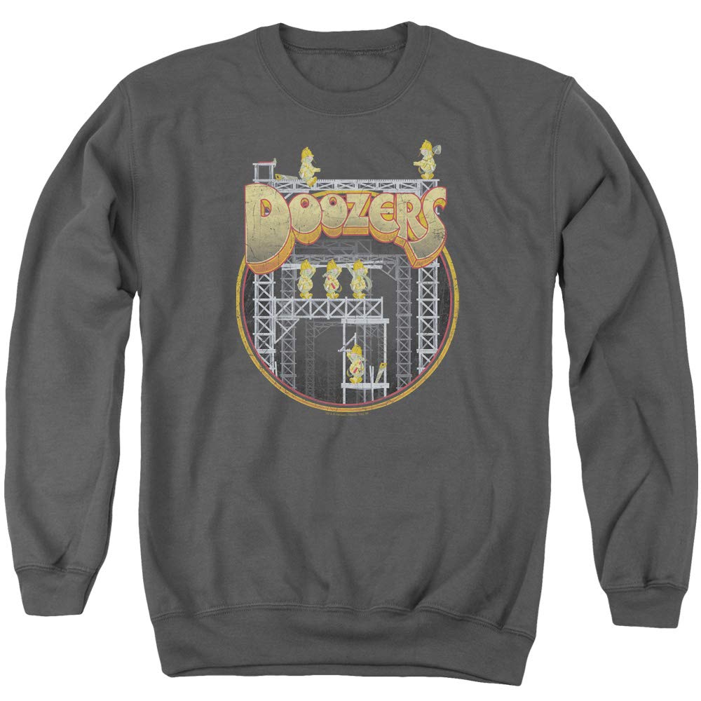 Fraggle Rock Doozers Construction Crewneck Sweatshirt | Unisex Adult Pullover for Men & Women | Casual Wear, Gift for Fans, TV Show Merchandise