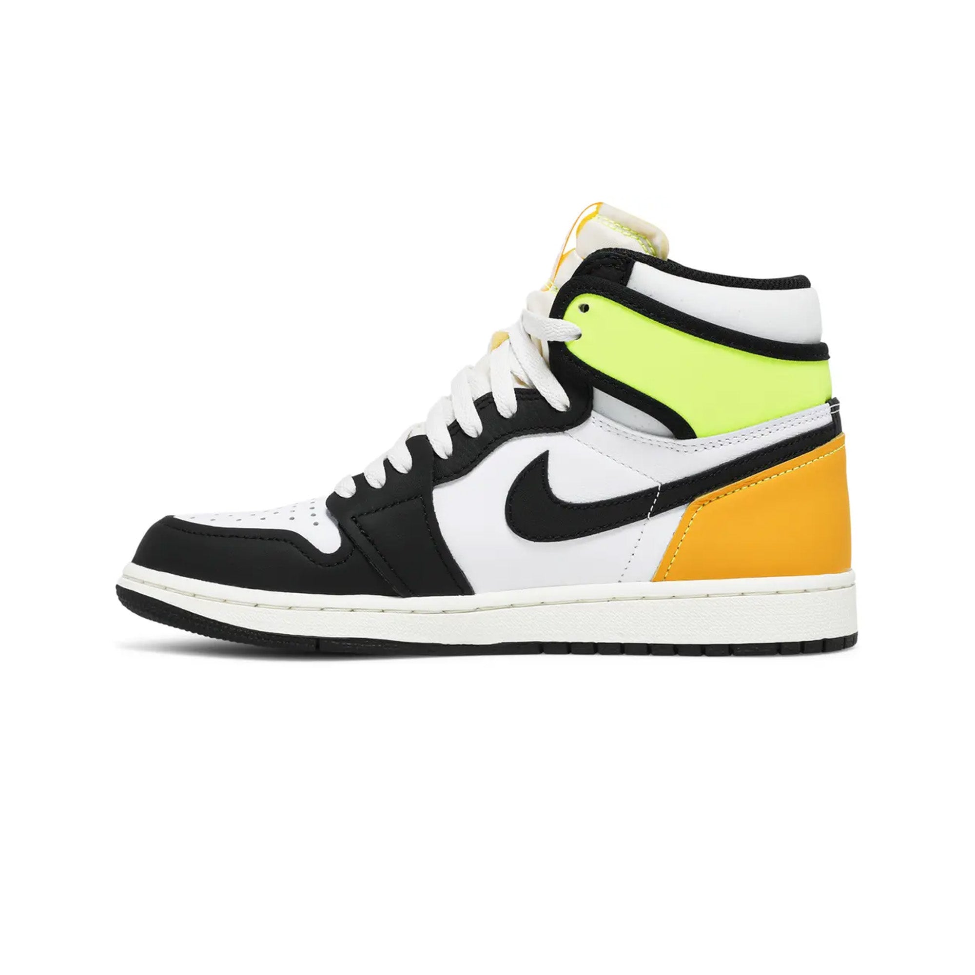 Air Jordan 1 Retro High OG 'White Black Volt University Gold' Sneakers (2021) - Men's Basketball Shoes for Streetwear & Casual Fashion