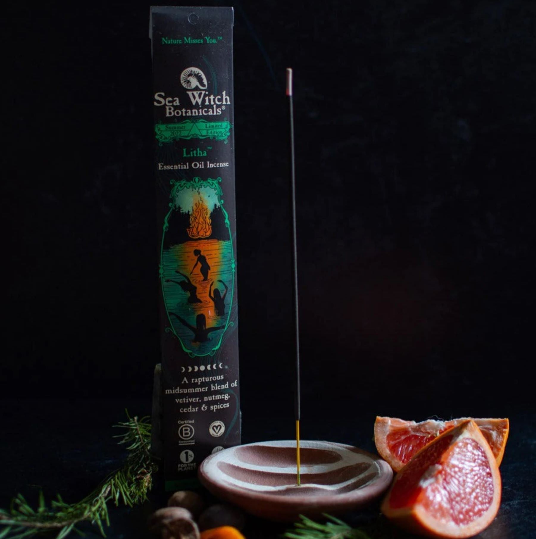 Premium Litha Incense Sticks - Natural Handmade Aromatherapy for Meditation, Yoga & Spiritual Cleansing - Perfect for Home, Altar & Ritual Use