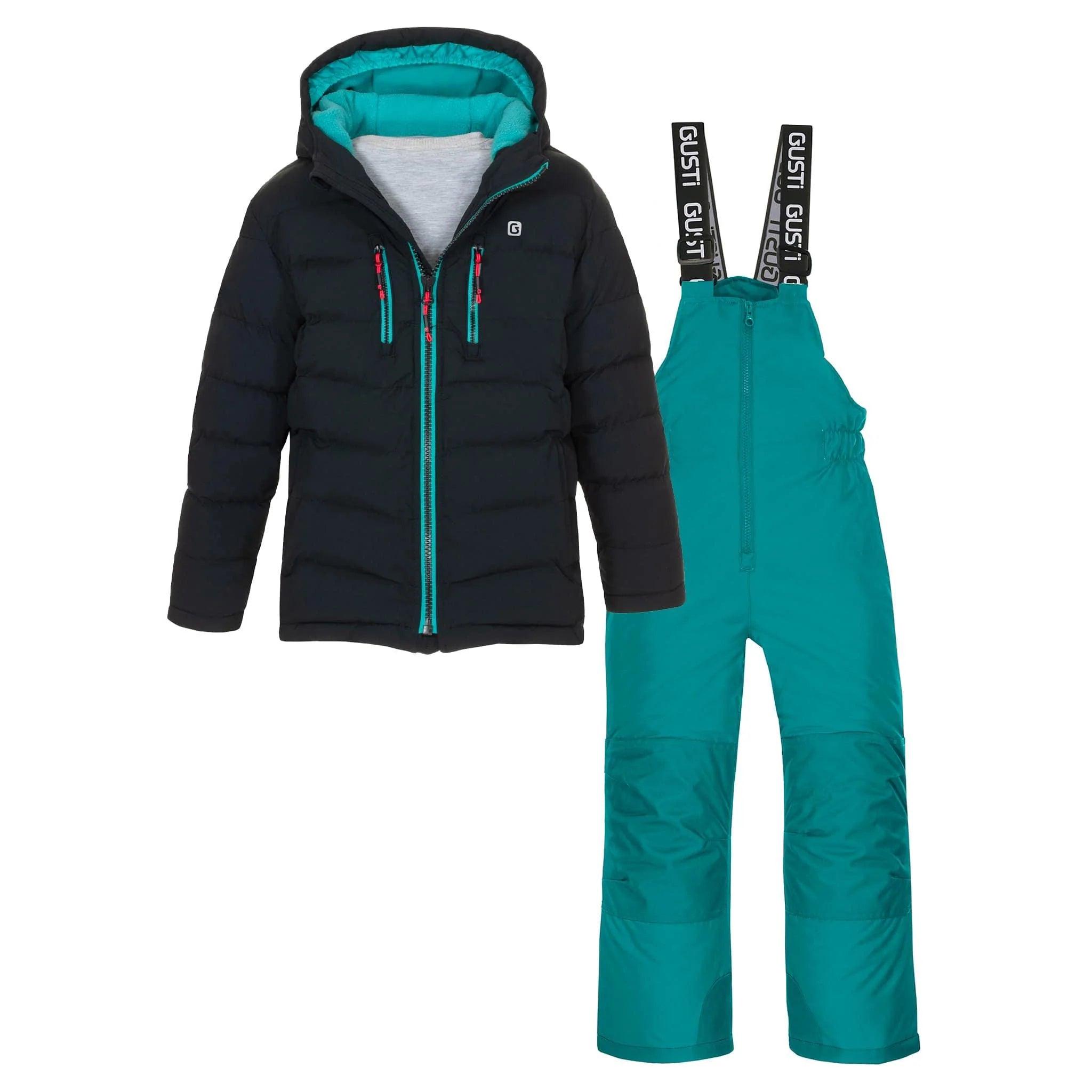 Gusti Kara Snowsuit for Women - Waterproof Winter Jacket with Hood - Black - Perfect for Skiing, Snowboarding & Cold Weather Outdoor Activities